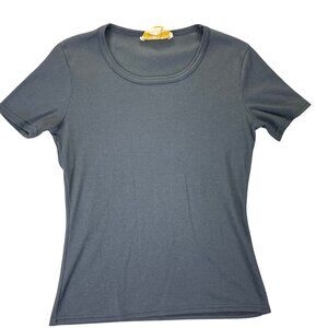 Howard Wolf Womens Grey T-Shirt Size L Cotton Blend